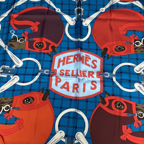 BNWT Authentic Hermes 90cm silk scarf - Tatersale - Picture 2 of 3
